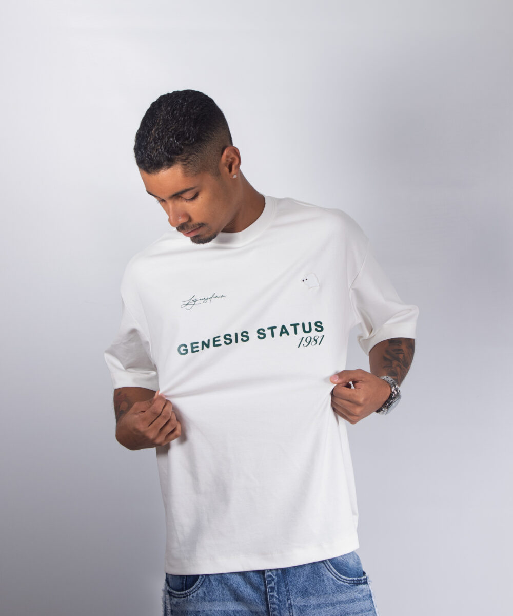 camiseta oversize genesis vainilla