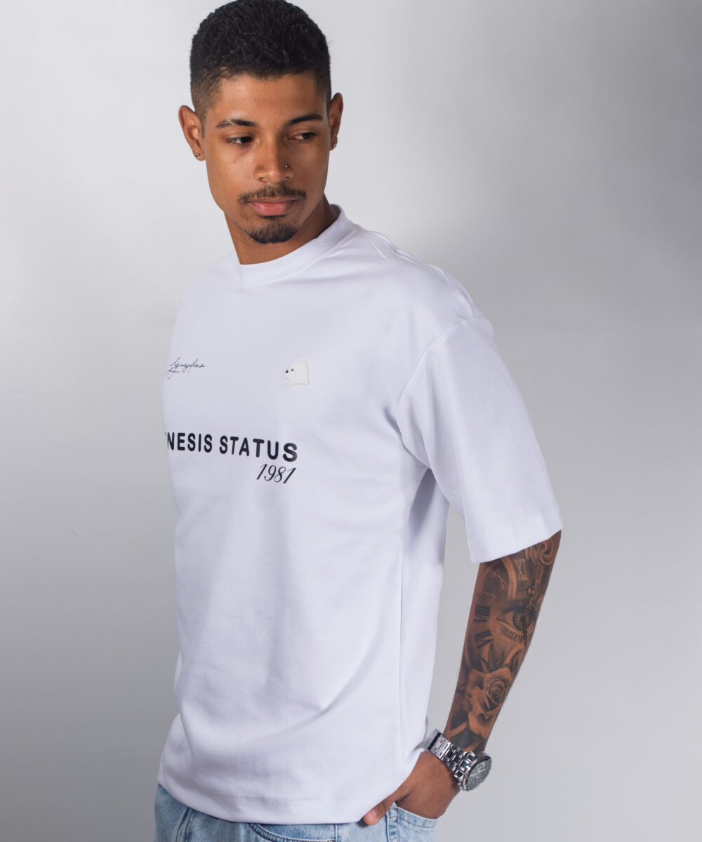 camiseta oversize genesis blanca