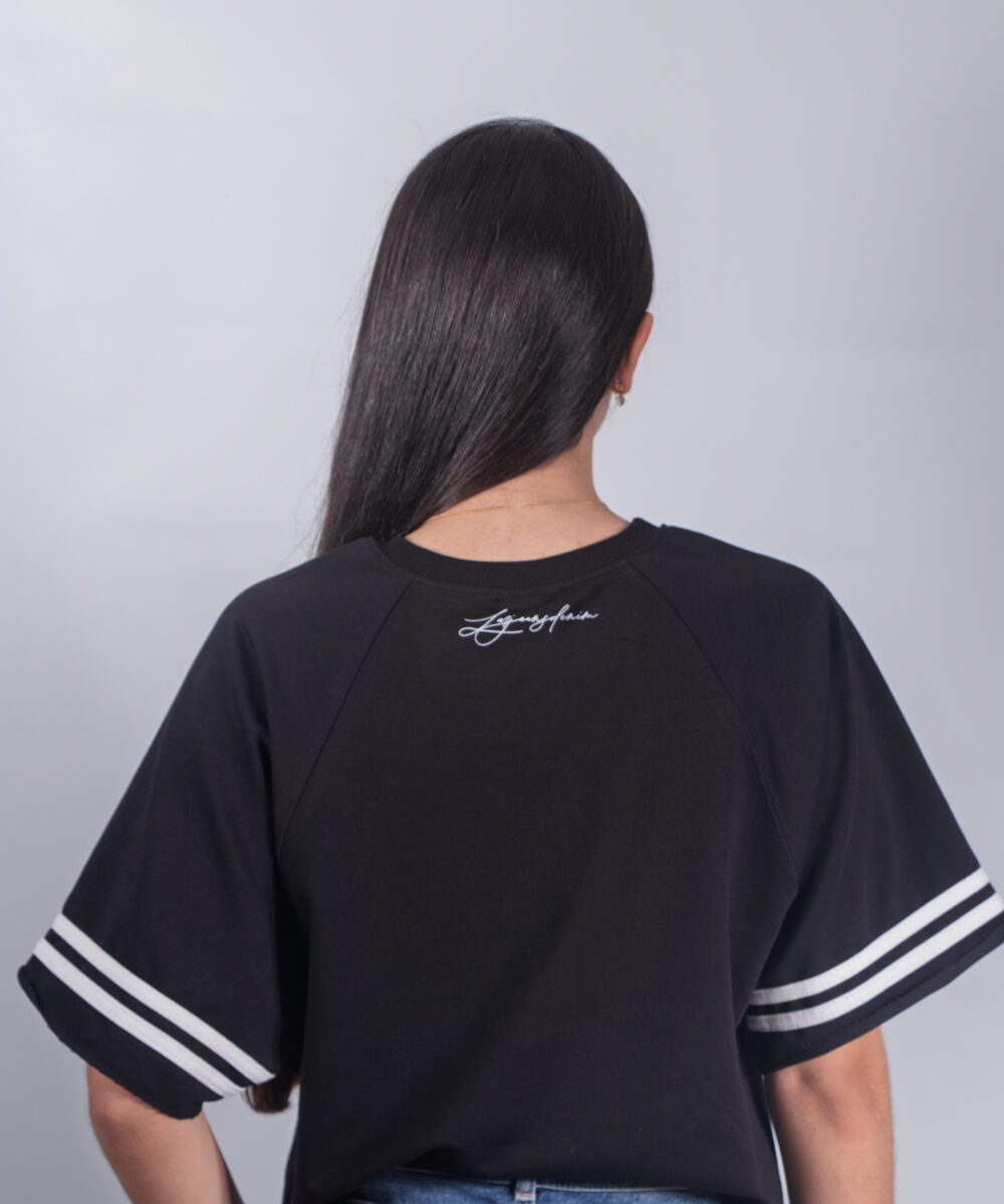 camiseta moon oversize dama negra